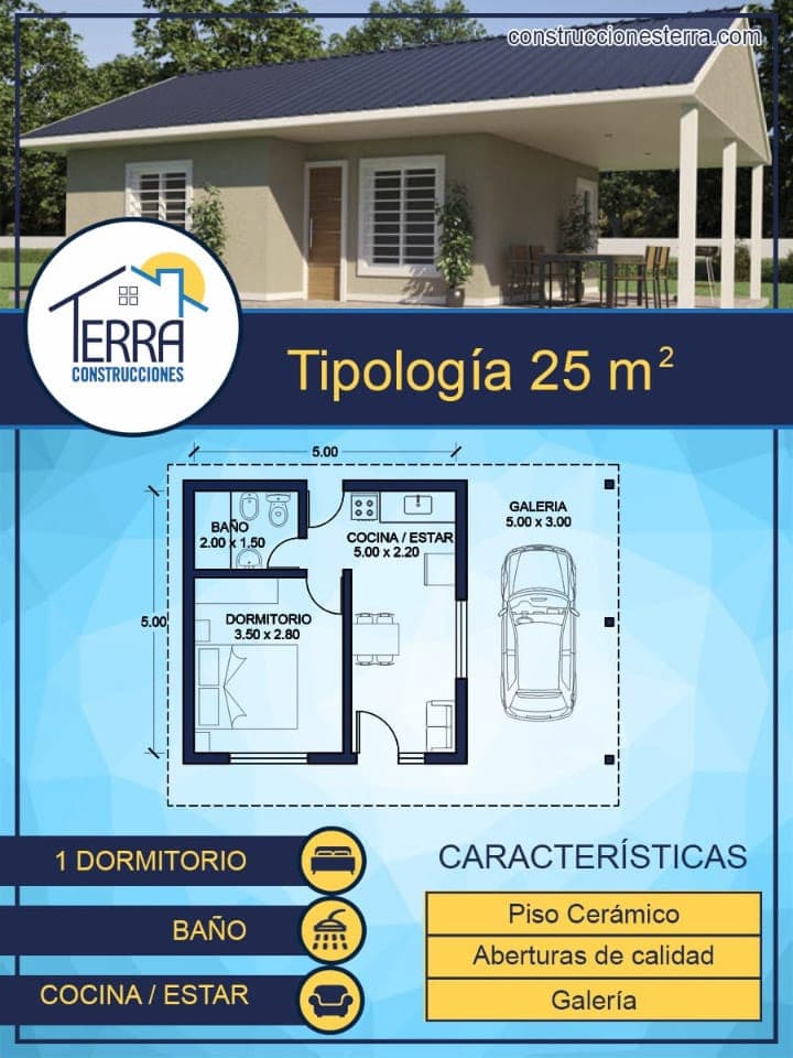 Planos de las viviendas de Terra Construcciones